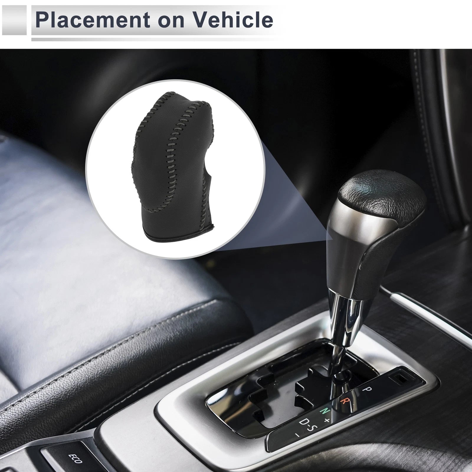 Gear Shift Knob Cover Replacement for Black Toyota Hilux (2005–2015)