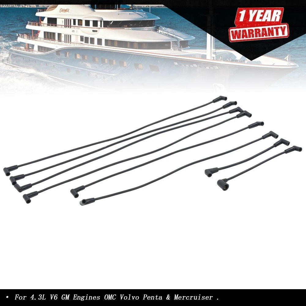 Marine Ignition Wire Set for OMC Volvo Penta Mercruiser 4.3 V6 (1990–2000)