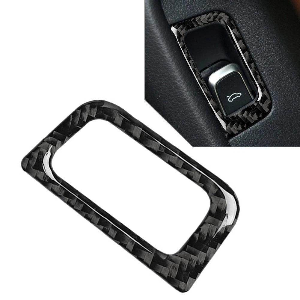 Rear Trunk Switch Button Frame Trim for Audi A6 A7 (2012–2018) Carbon Fiber
