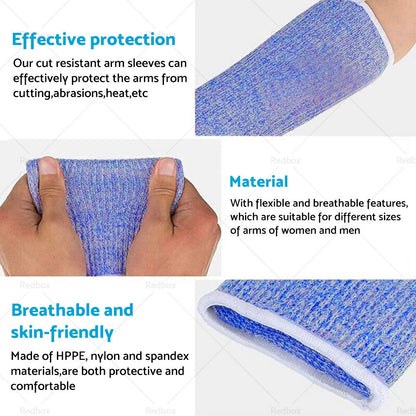 Cut Resistant Sleeves for Arm Protection - 4 Pair, 4 Colors