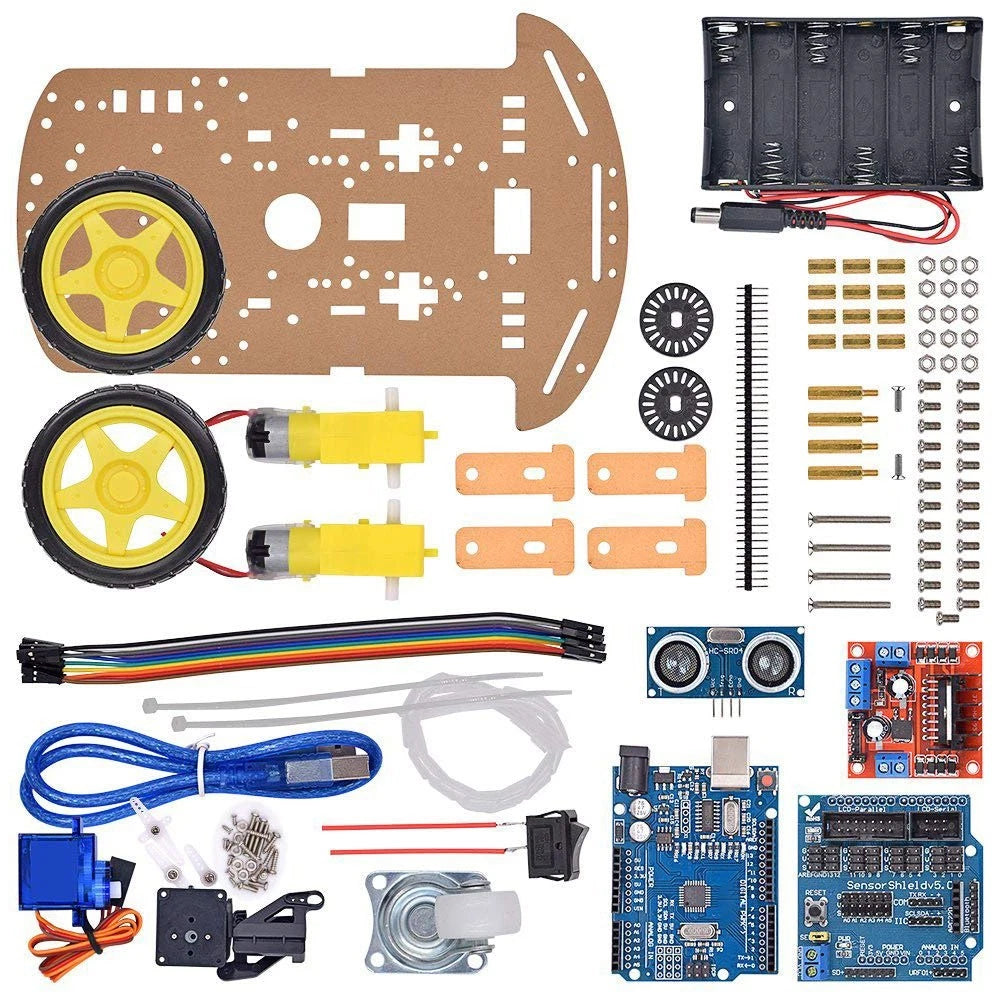 Obstacle Avoidance Robot Kit with DC Geared Motor 48W