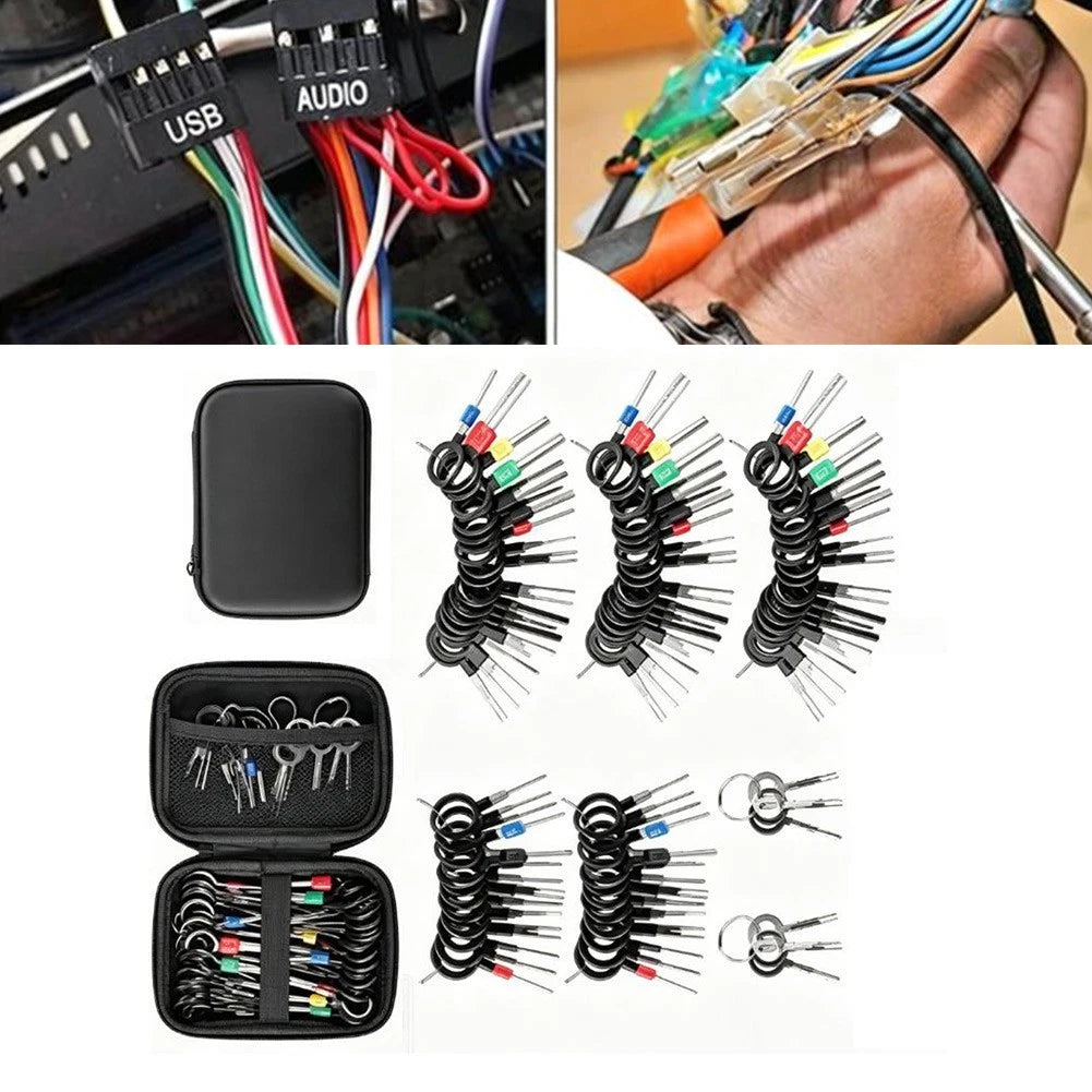 82 Piece Automotive Terminal Block Tool Set for Quick Pin Release Tasks
