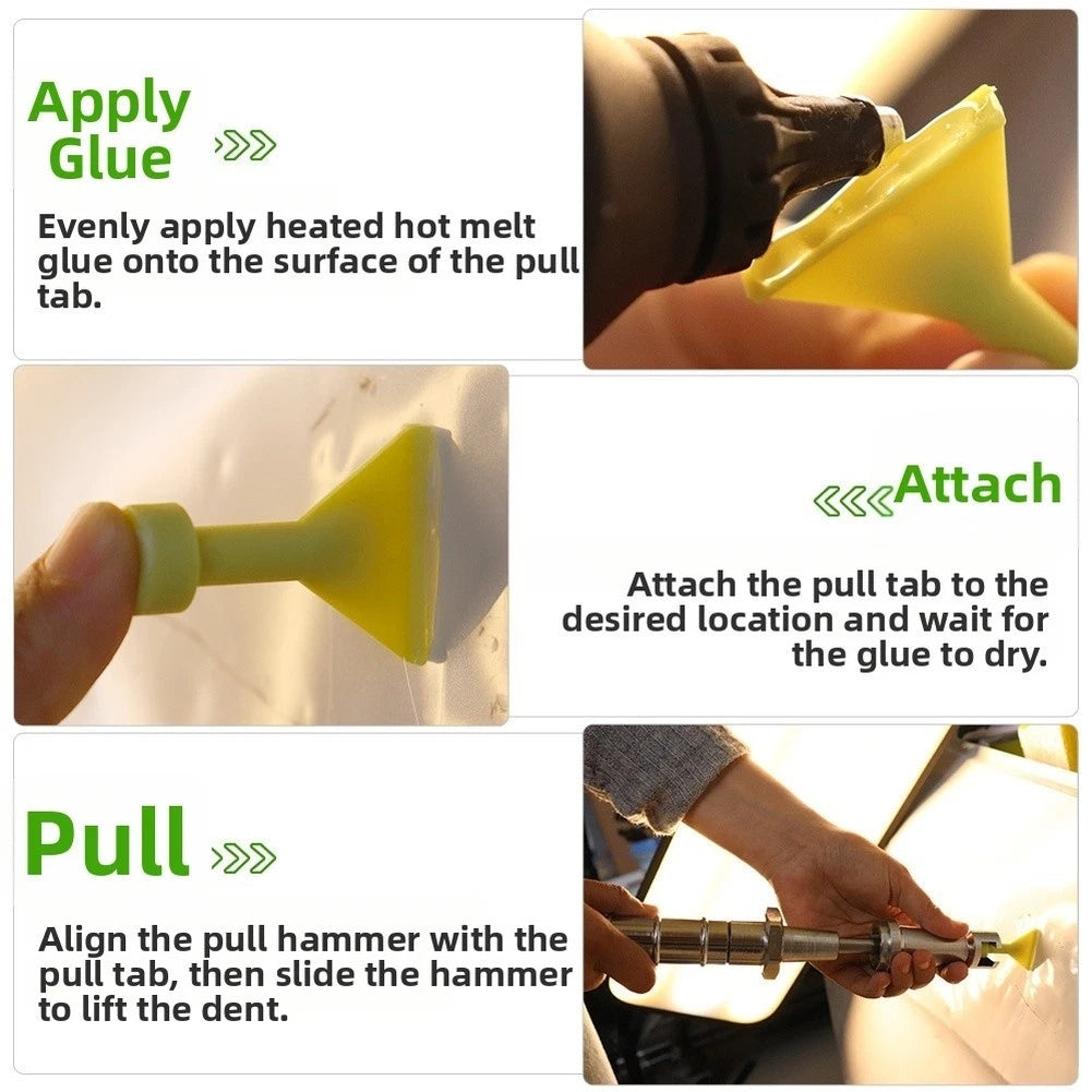 Set of 4 Pulling Tabs for Auto Body Dent Repair Tool