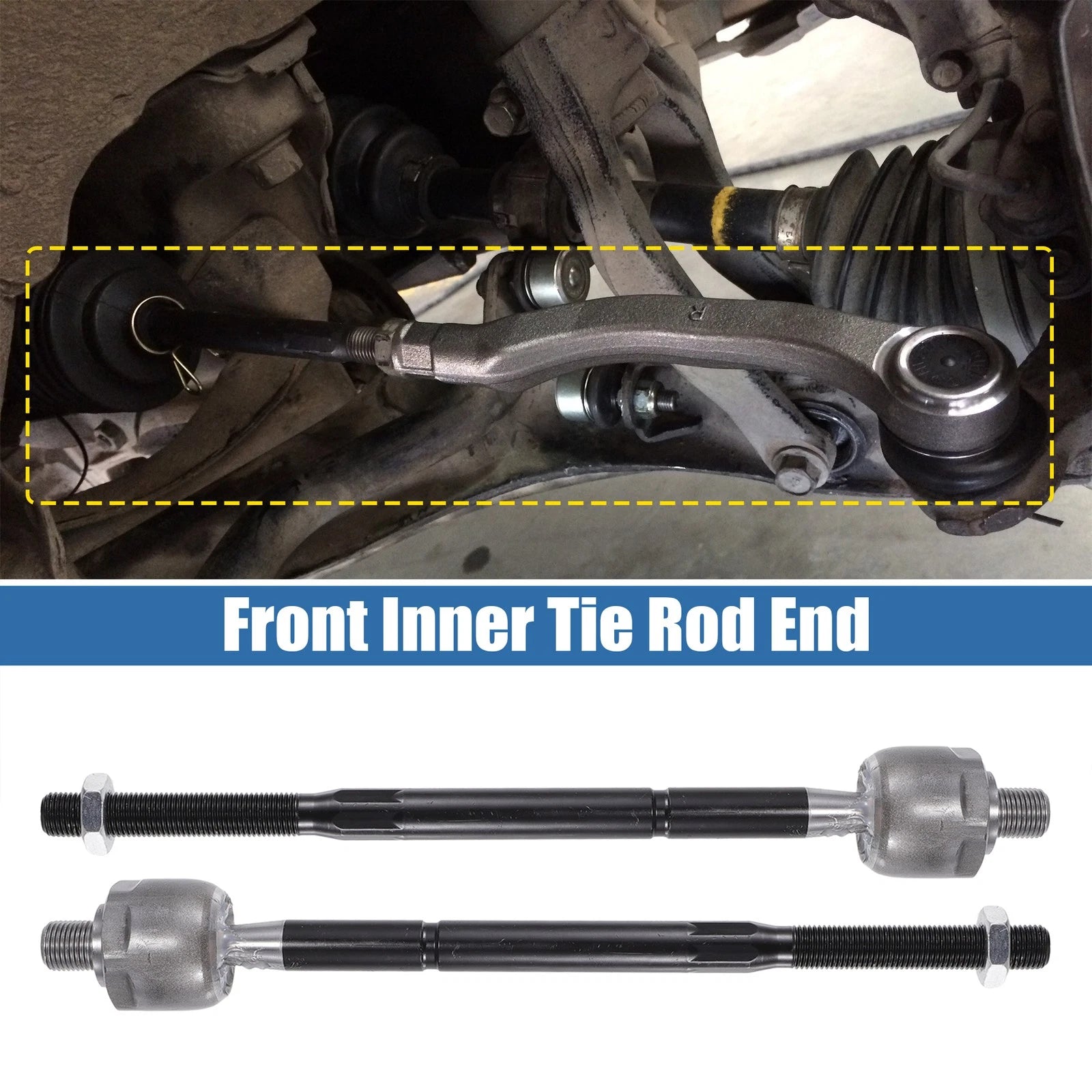2pcs Front Inner Tie Rod End Link Replacement for Ford Explorer Lincoln MKT (2009–2019)