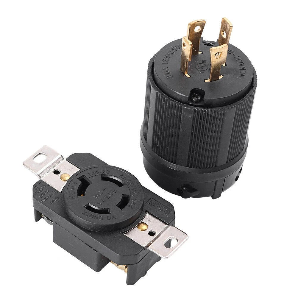 NEMA L14-20P L14-20R 20A 125/250V plug Connector for Generator Cord Assembly 581