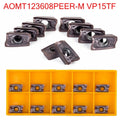 10pcs AOMT123608PEERM Carbide Inserts for Milling Cutter