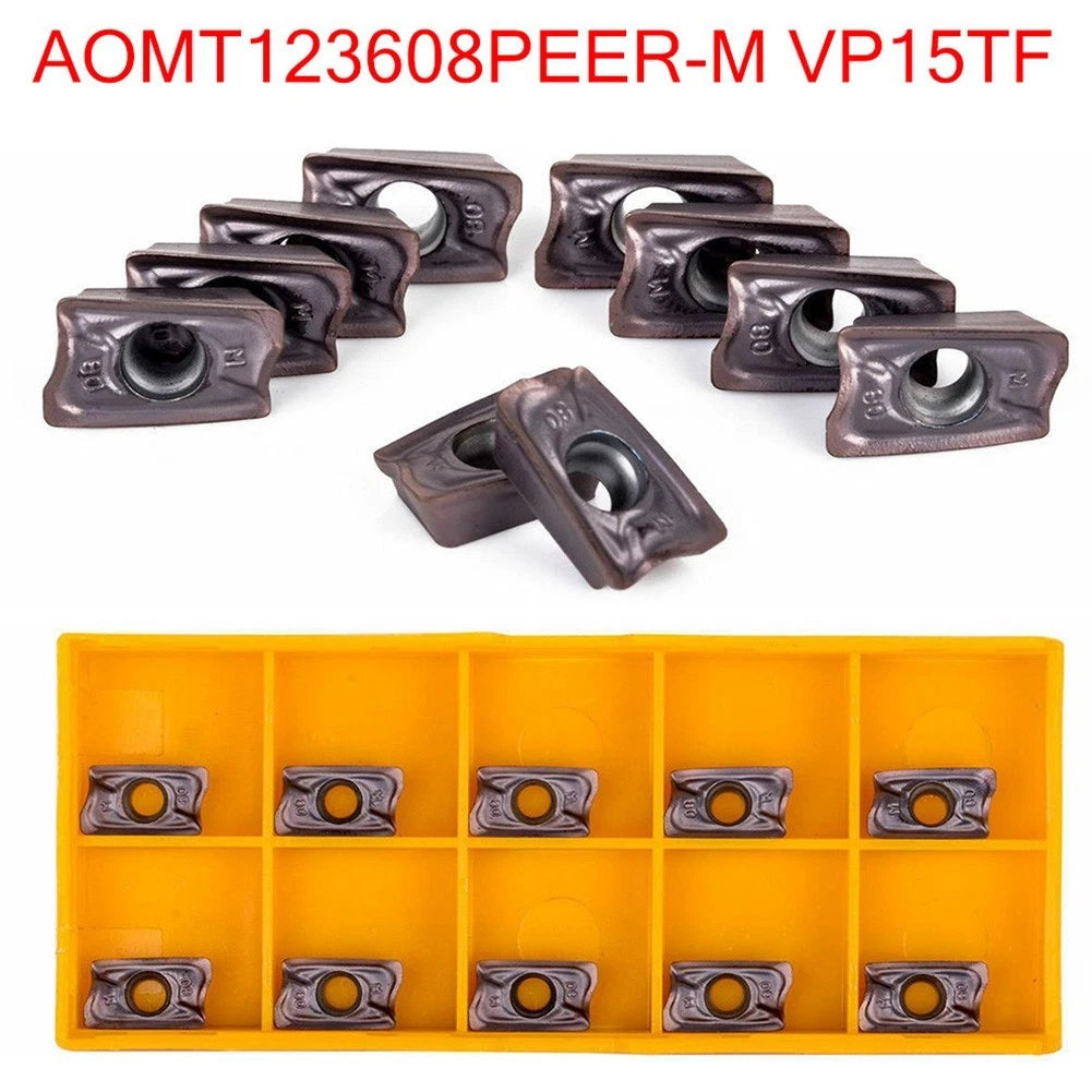 10pcs AOMT123608PEERM Carbide Inserts for Milling Cutter