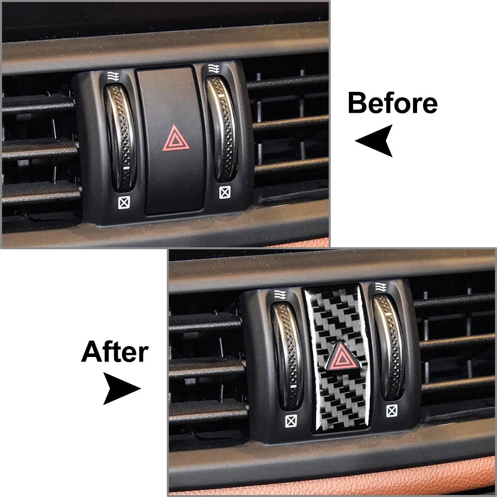 Double Flash Warning Light Panel Cover Trim for Alfa Romeo Giulia (2017–2021)