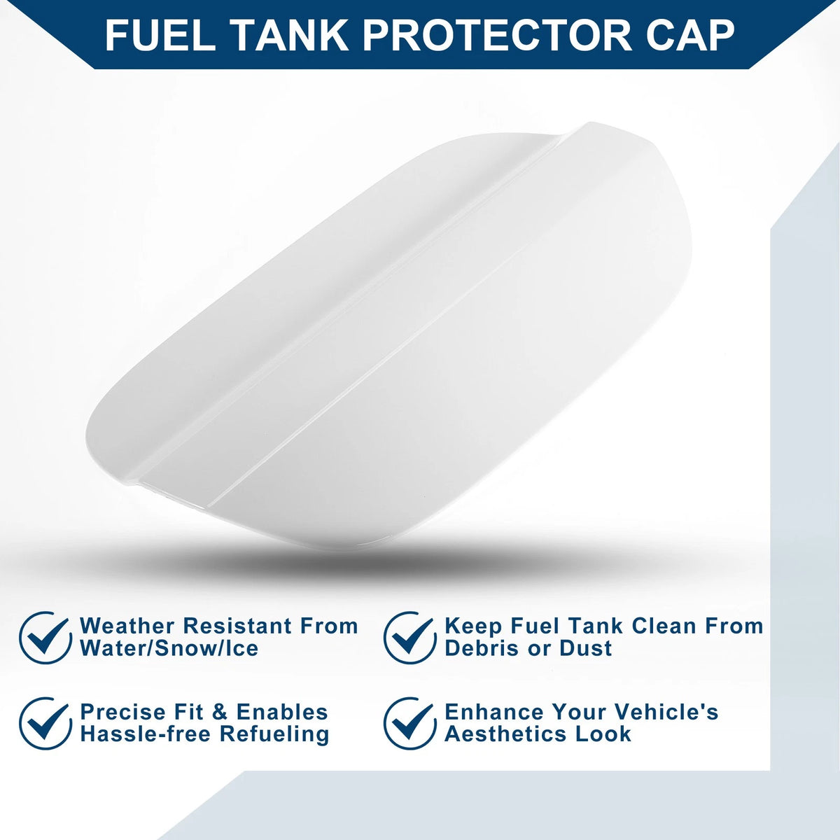 Fuel Tank Door Cap for Volkswagen Jetta A4 Bora (1999–2005) White