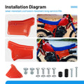 Set of 2 Side Panels Covers Red for Honda XR200R (1984–2002) XR250R (1984–1985)