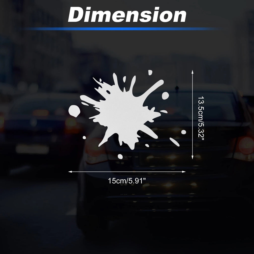 Reflective Bumper Decal for - Silver Tone, Sewage Spots