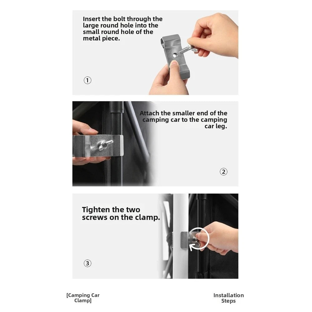 Umbrella Attachment Clamp for Camping Carts (1.5 cm to 3.2 cm Tube Size)