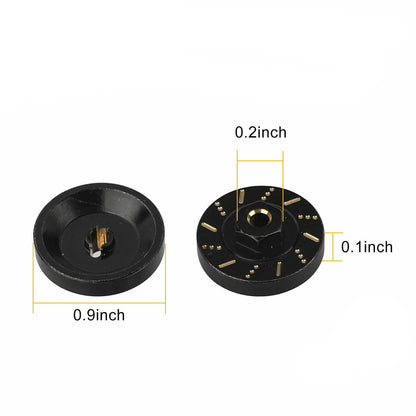 4Pack Brass Wheel Hex Adapter for Axial SCX24 90081 (2020–2023)