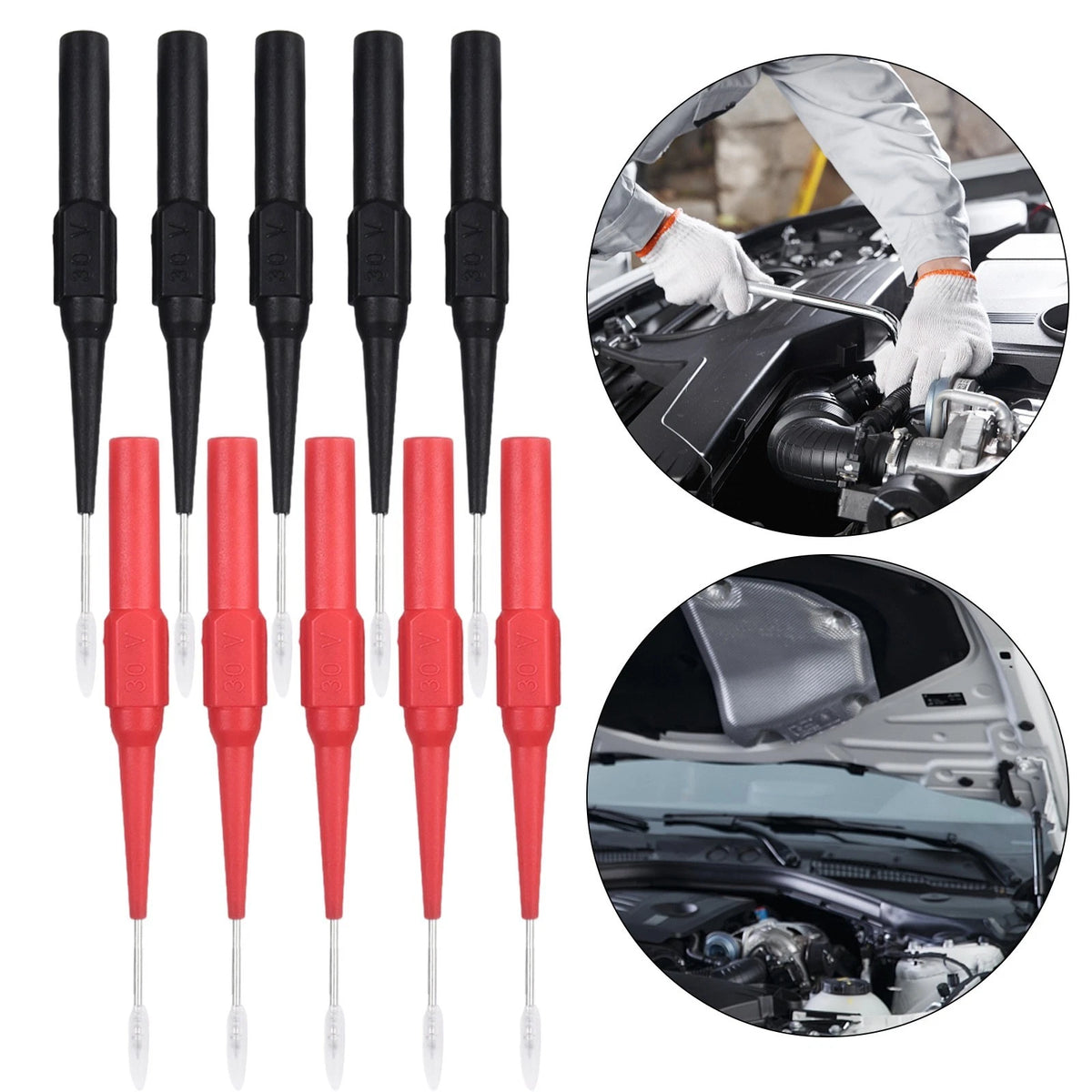 10pcs Test Probe Measuring Device Clamp for Automotive Use
