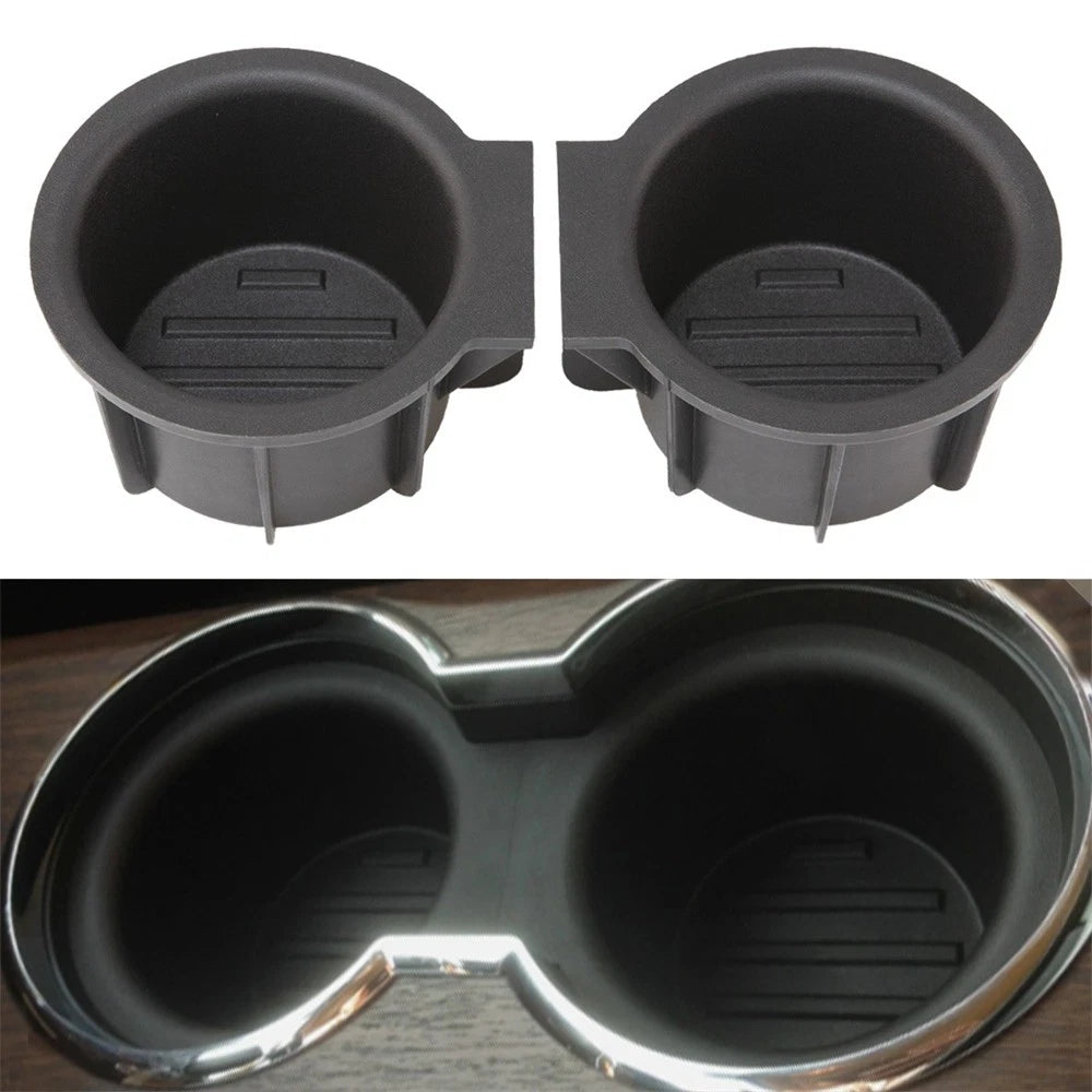 2Pcs For Ford F-150 F150 2009-2014 Front Console Cup Holder Inserts Replacement