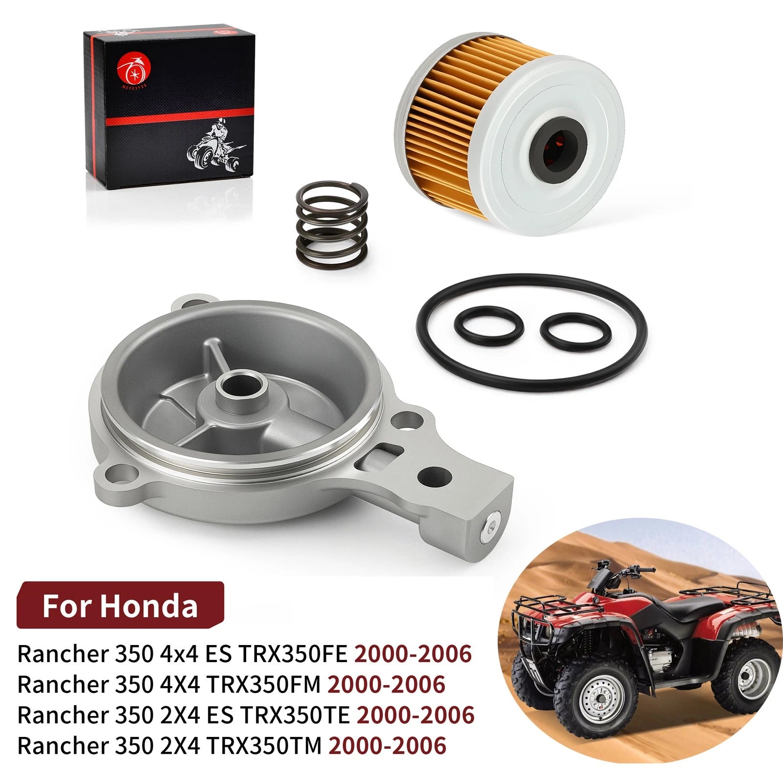 Oil Filter Cover & O-Ring for Honda Rancher 350 (2000–2006) 11333-HN5-670
