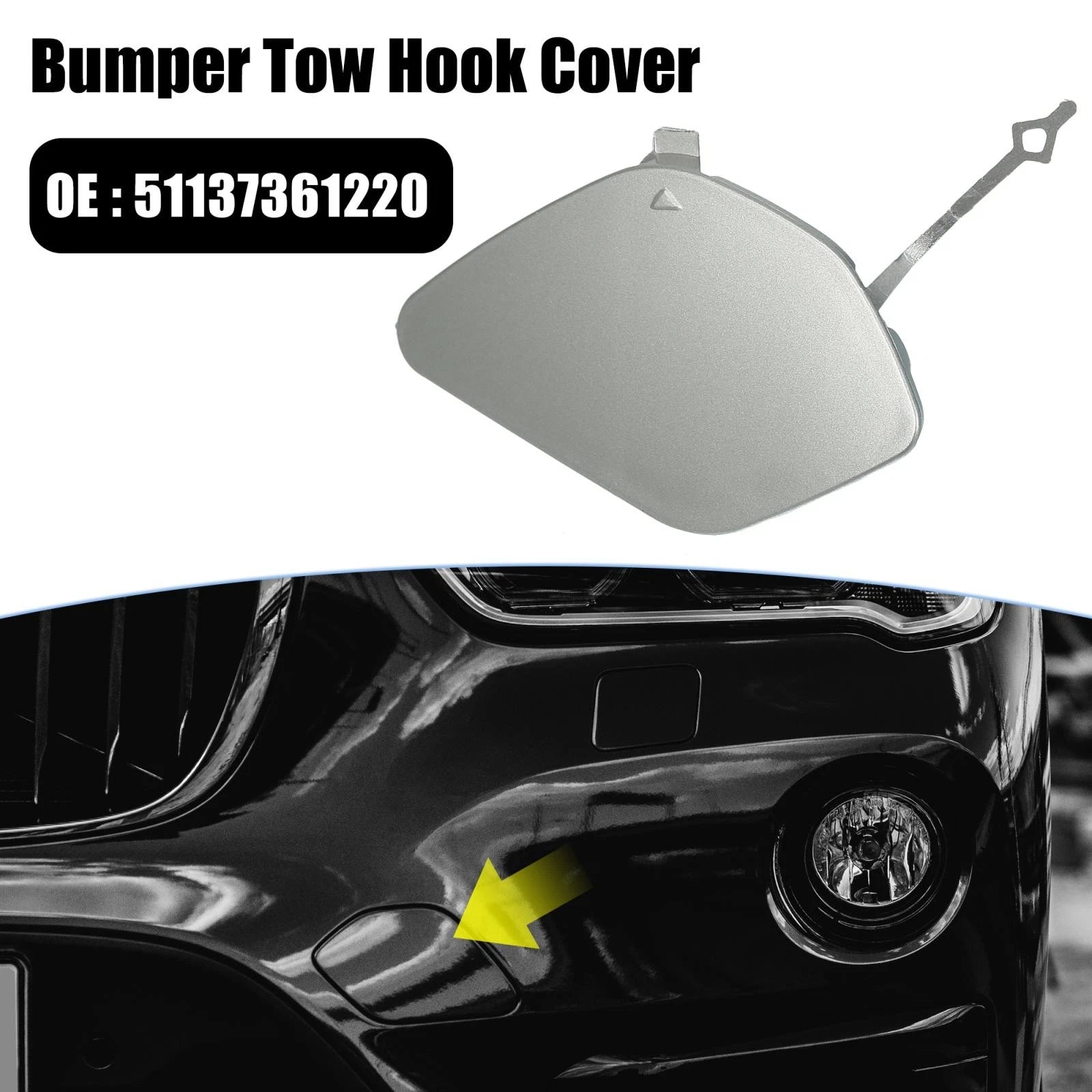 Front Bumper Tow Hook Cover Replacement for BMW F48 (2016–2022)