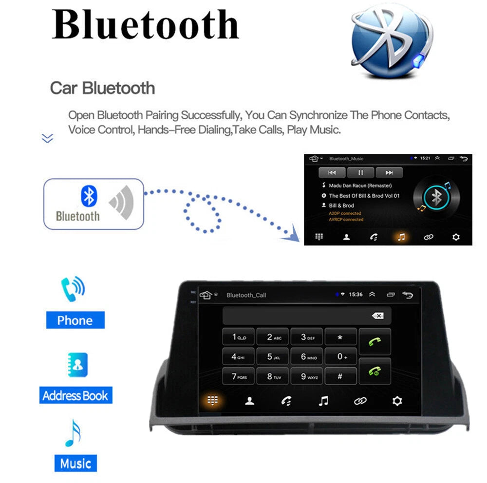 9" Android 12.0 Stereo Radio GPS Navigation for Mazda 6 (2002–2008)