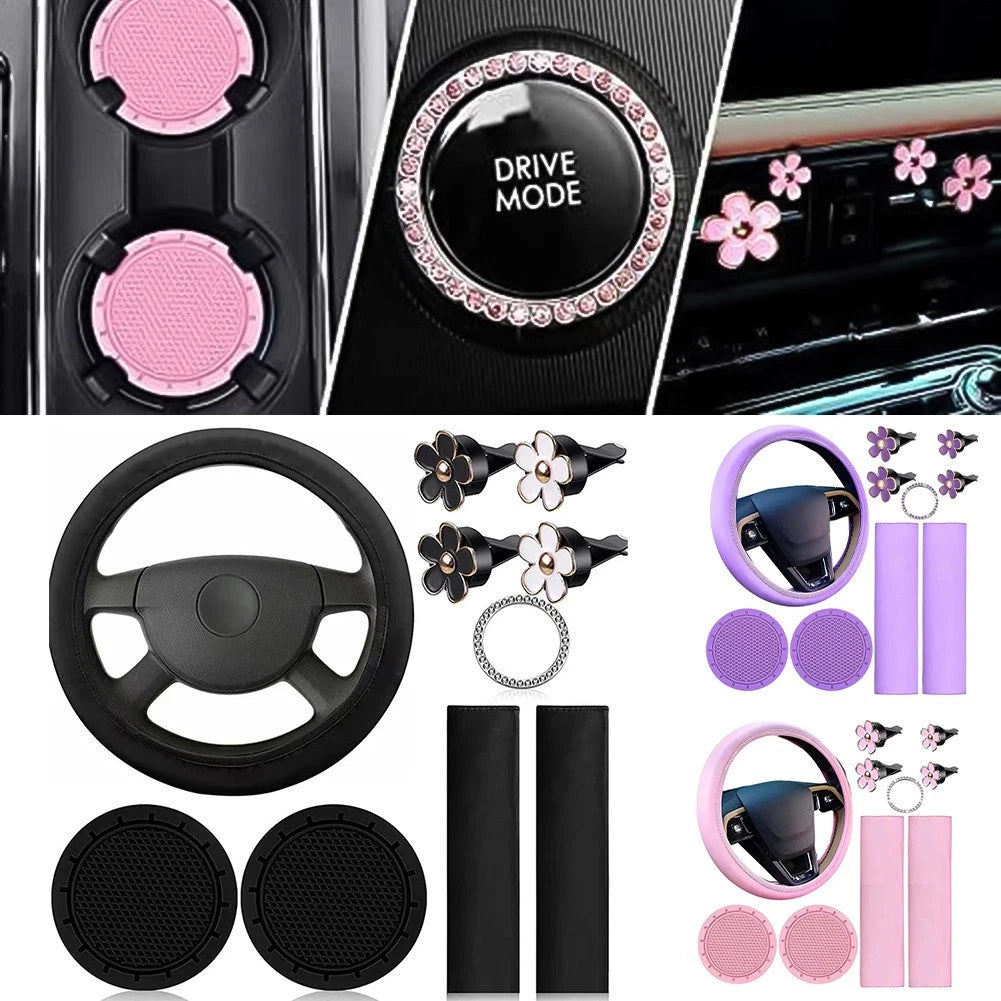10Pcs Wheel Covers and Clips for Car Accessory Package
