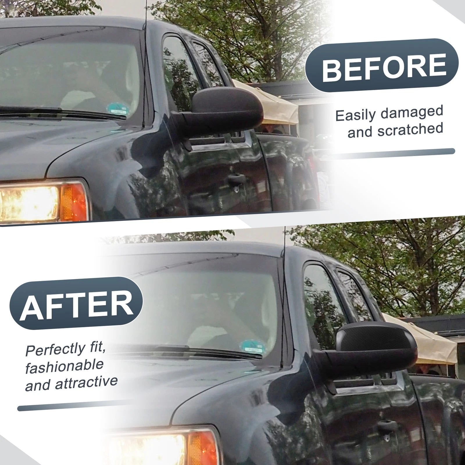 Rearview Mirror Cover Cap Replacement for Chevrolet Avalanche (2002–2013)