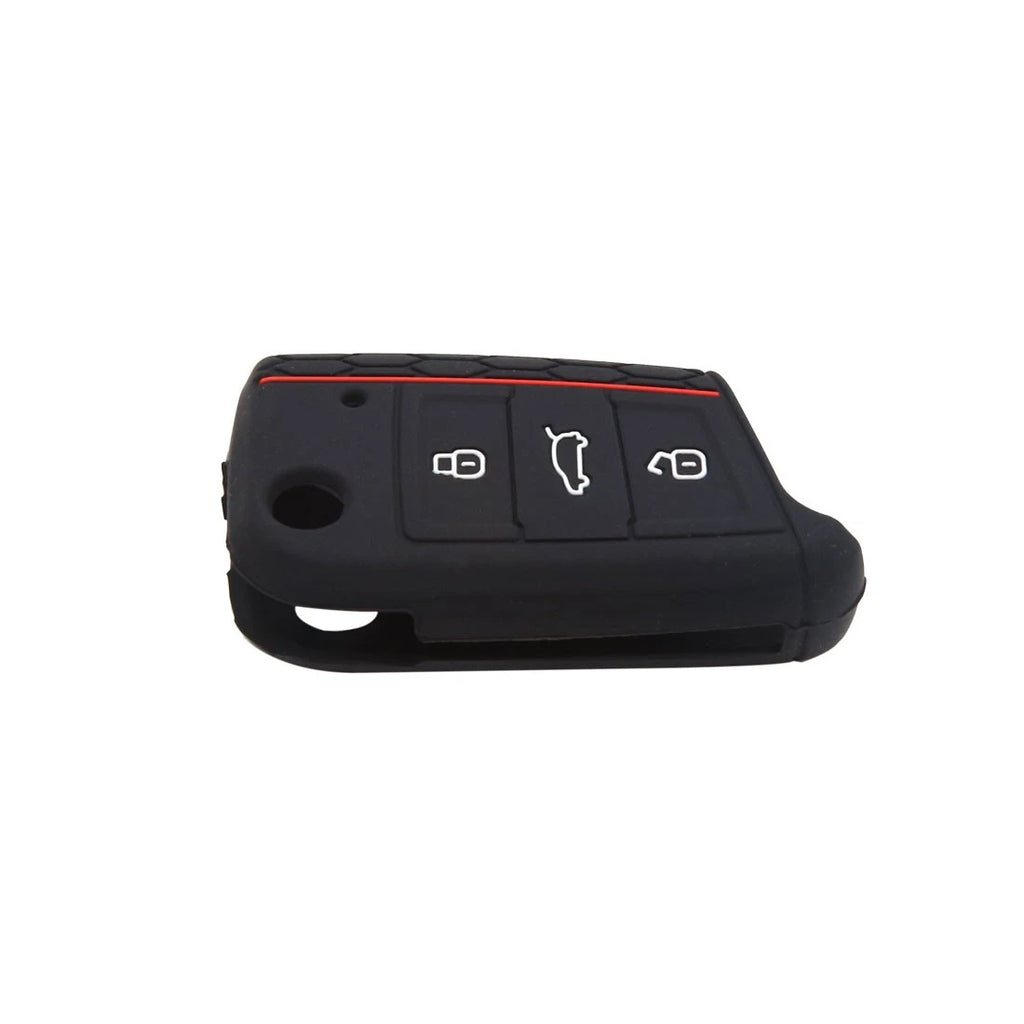 Silicone 3 Button Remote Key Cover Shell for Volkswagen and Skoda (2009–2024)