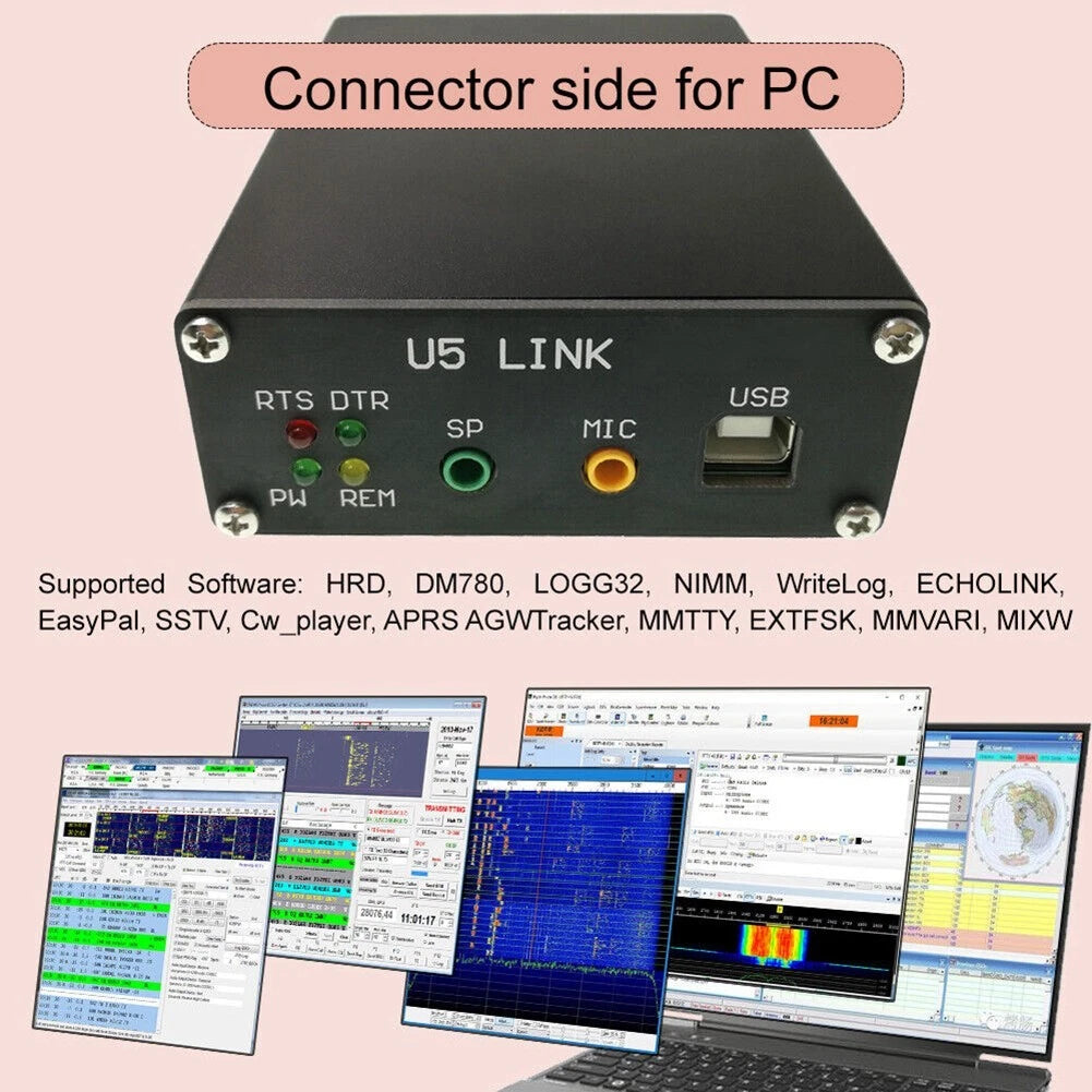 U5 Link for ICOM Radio Connector with Power Interface DIN13-DIN8