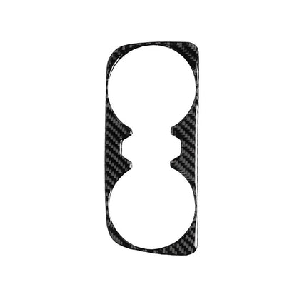 Carbon Fiber Interior Water Cup Holder Panel Trim For Audi Q7 SQ7 2016-2019