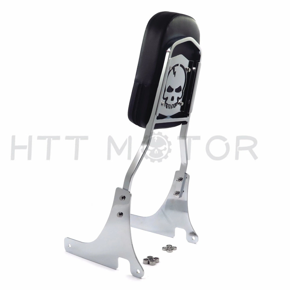 Chrome Skull Backrest Sissy Bar Pad for Kawasaki VN800 (1996–2005)