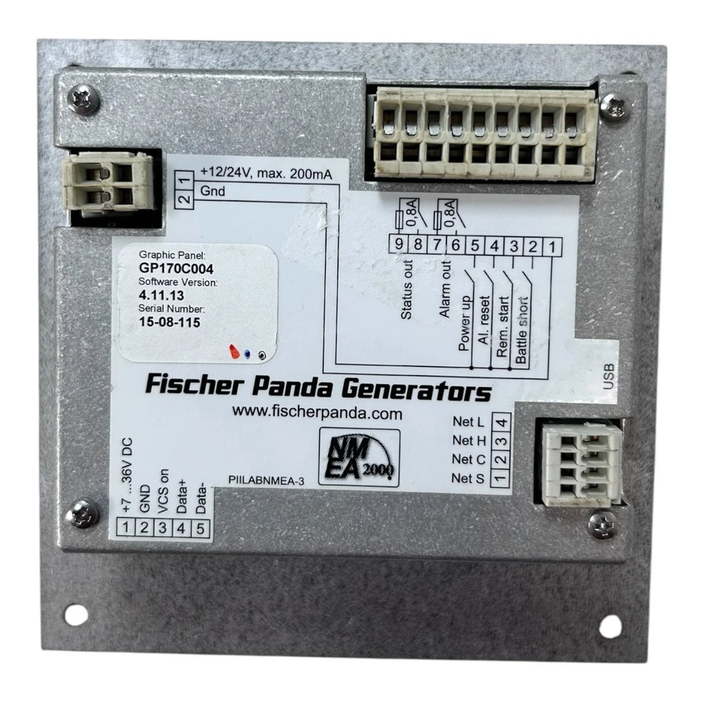 Fischer Panda PMS12 Control Panel for Mini Diesel Generator (Marine)