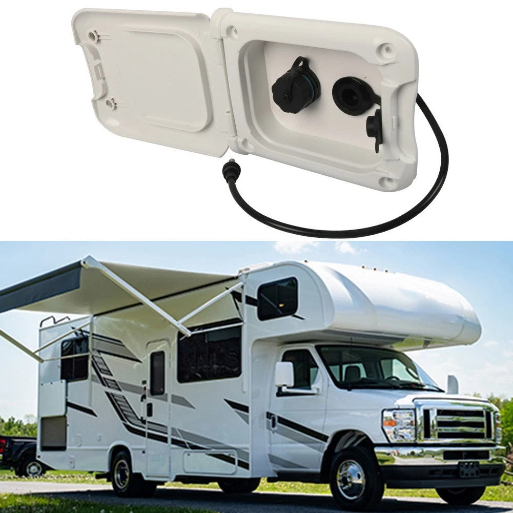 External Power and Network Interface Box for Caravan Camper Trailer