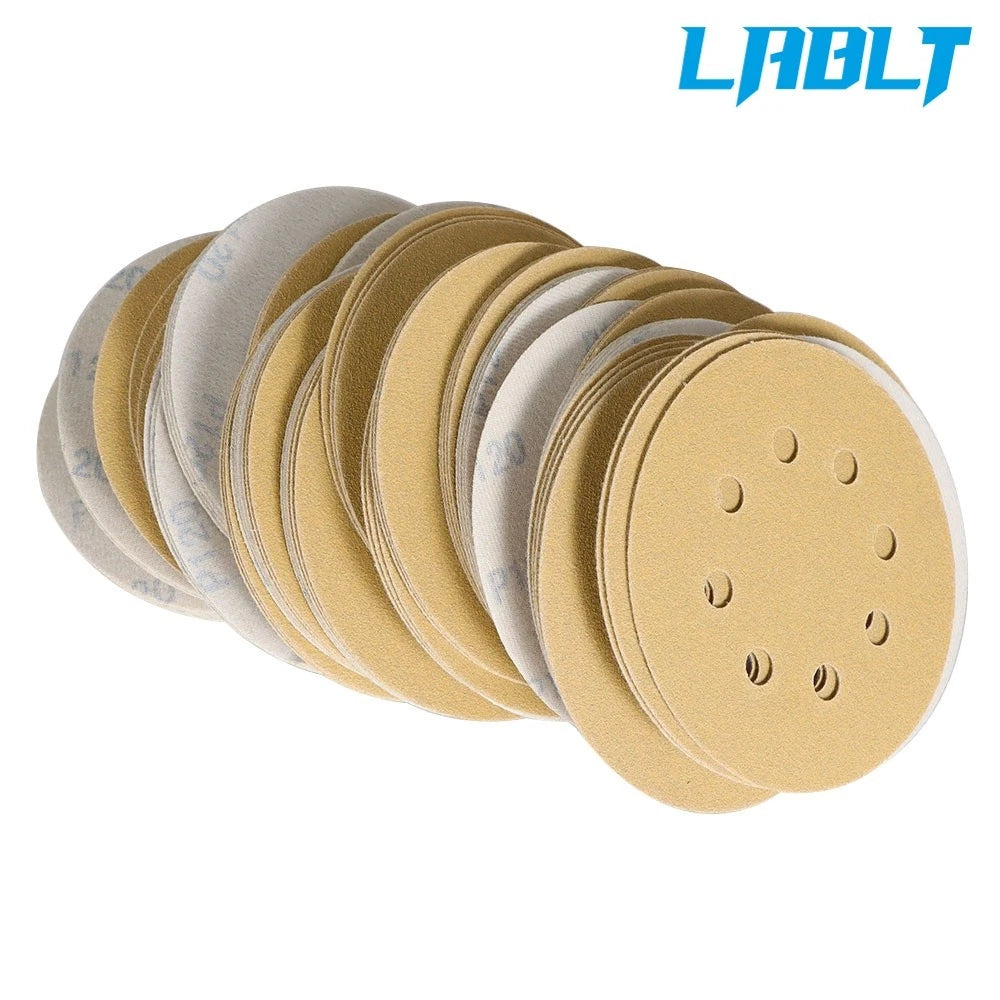 Set of 100 5" 120 Grit Dustless Hook and Loop Sanding Discs