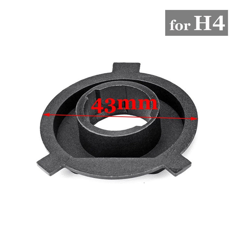 2X Black Headlight Bulb Base Adapter Socket Retainer for LED H4