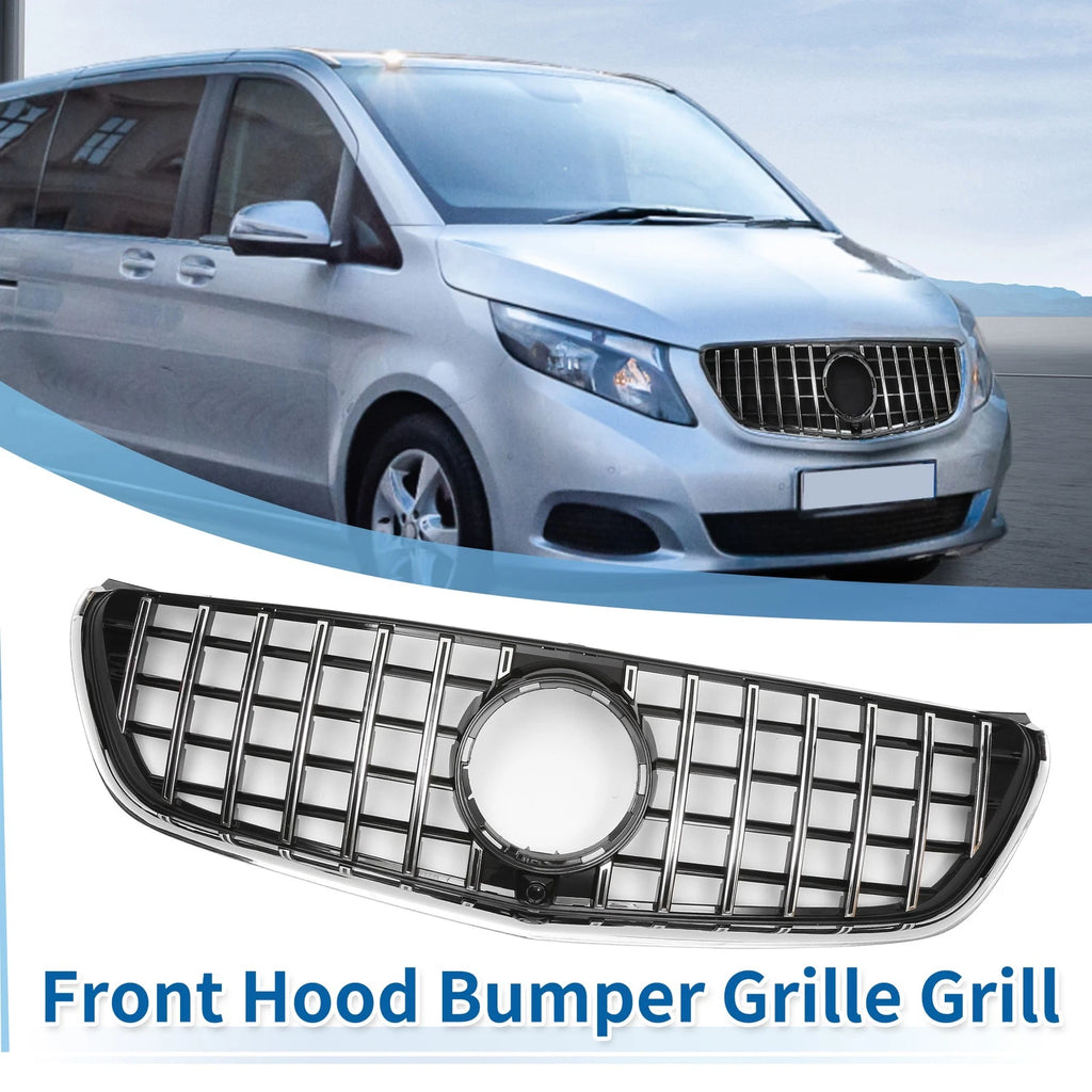 Front Upper Bumper Grille Grill Replacement for Mercedes-Benz V-Class (2014–2021)