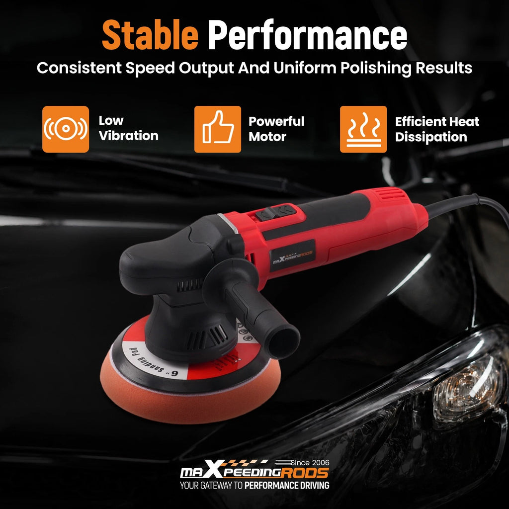 650W DA Car Buffer Polisher with 6" Backing Pad for Detailing (110V)