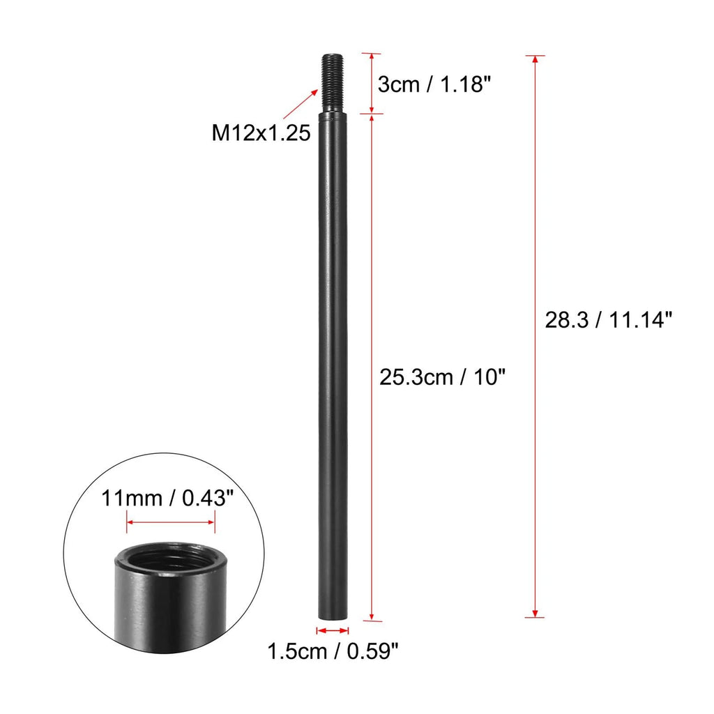 10" Gear Shift Knob Extender Lever Replacement for Toyota Subaru (M12x1.25)