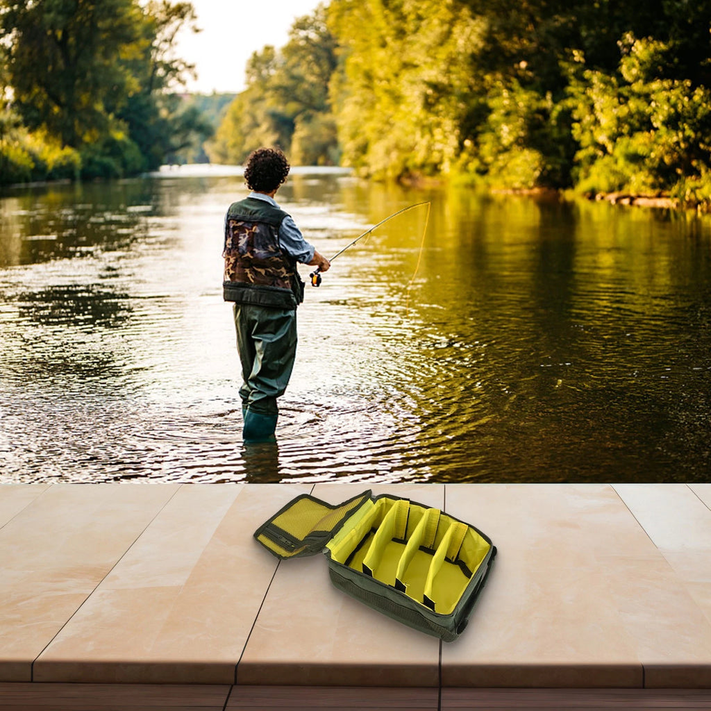 Fishing Reel Storage Bag for Diverse Compartment Layout (Green)