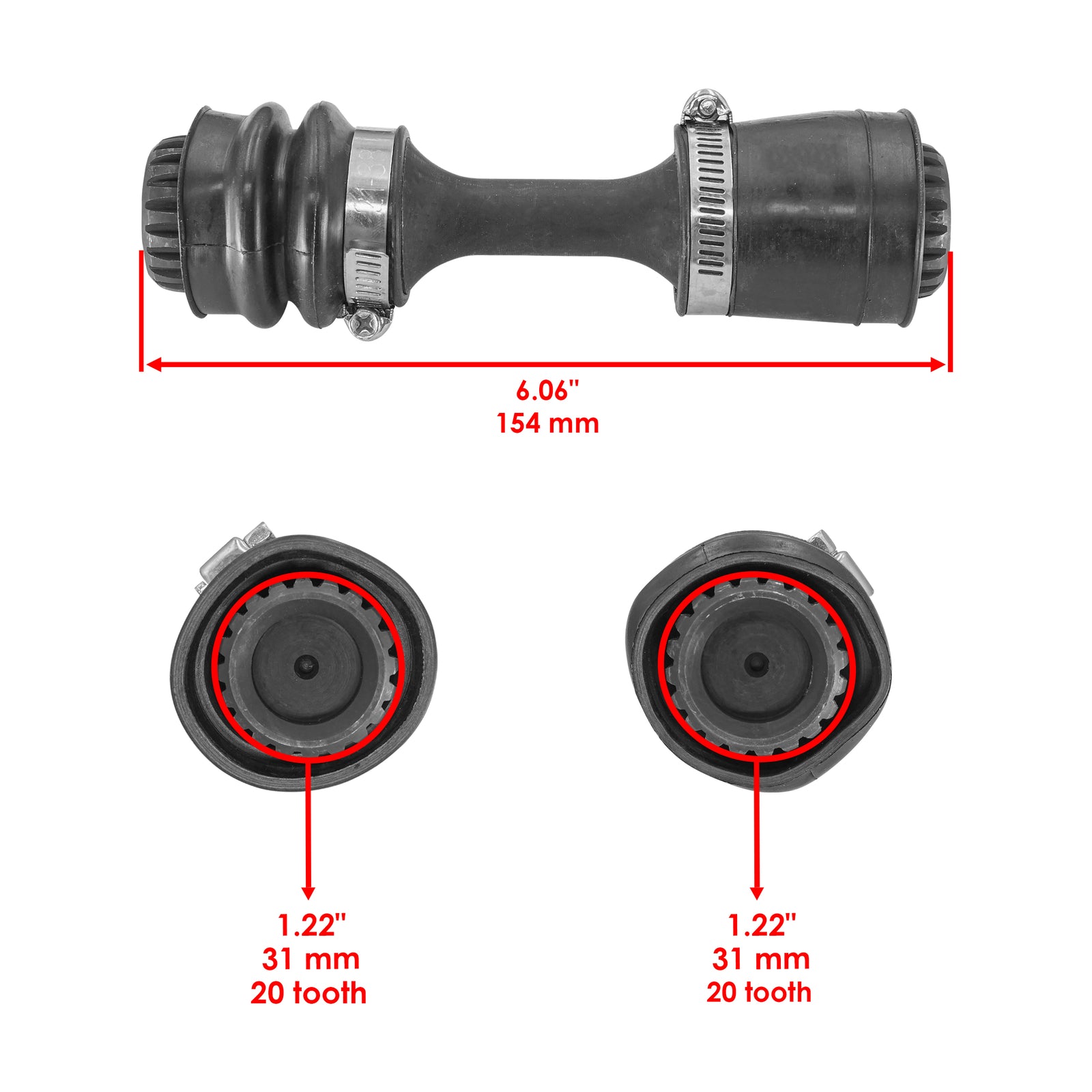 Front Differential Drive Shaft Replacement for Can-Am Renegade 850 4X4 (2012–2022)