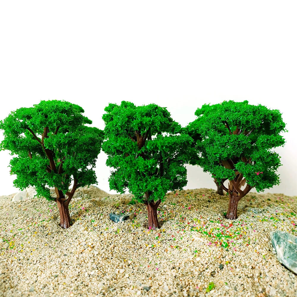 10Pcs Micro Tree Model for HO Scale Train Layout (N Scale)