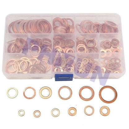 Set of 12 Engine Oil Drain Plug Copper Crush Washer Gasket for