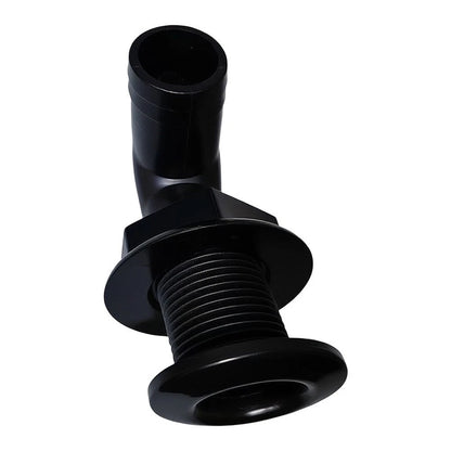 Set of 4 Black Plastic Thru Hull Fittings 90 Degree for Marine Applications