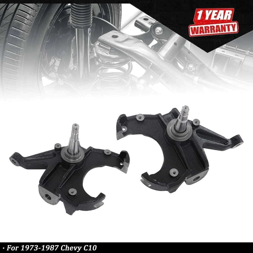 2X Front 2.5" Drop Spindle Lowering Kit with Rotor for Chevy C10 (1973–1987)