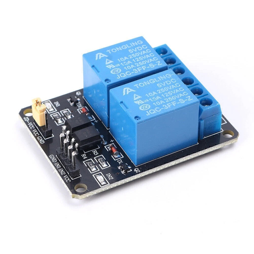 2X 5V Two Channel Relay Module with Optocoupler for PIC AVR DSP ARM