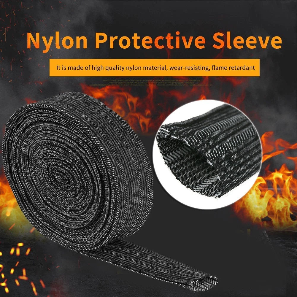 25' Nylon Protective Sleeve for Welding Hydraulic Hose
