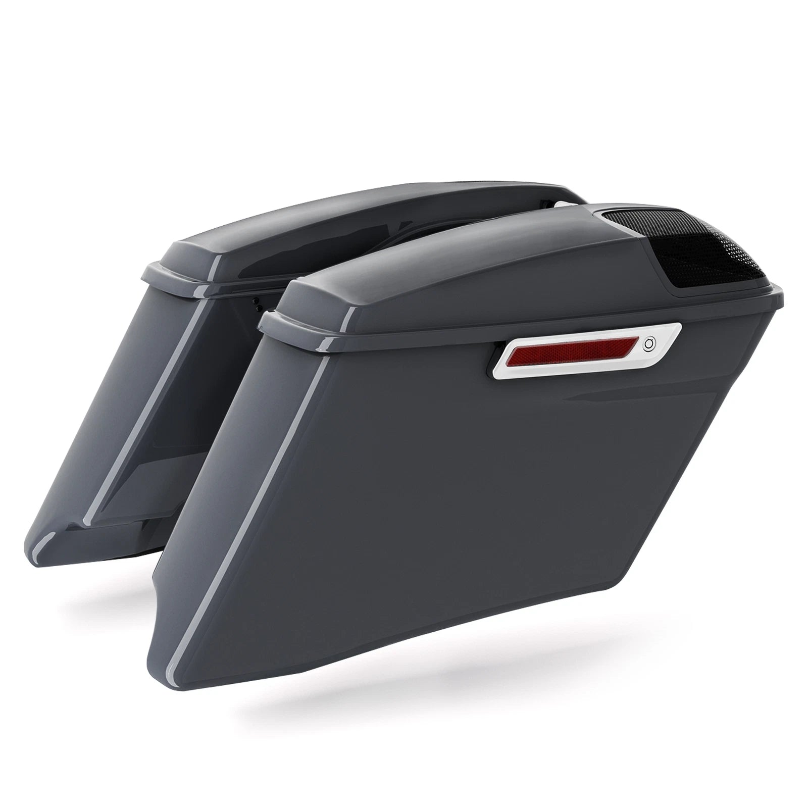 4" Stretched Hard Saddlebags for Harley Electra Glide (1993–2013) Gunship Gray
