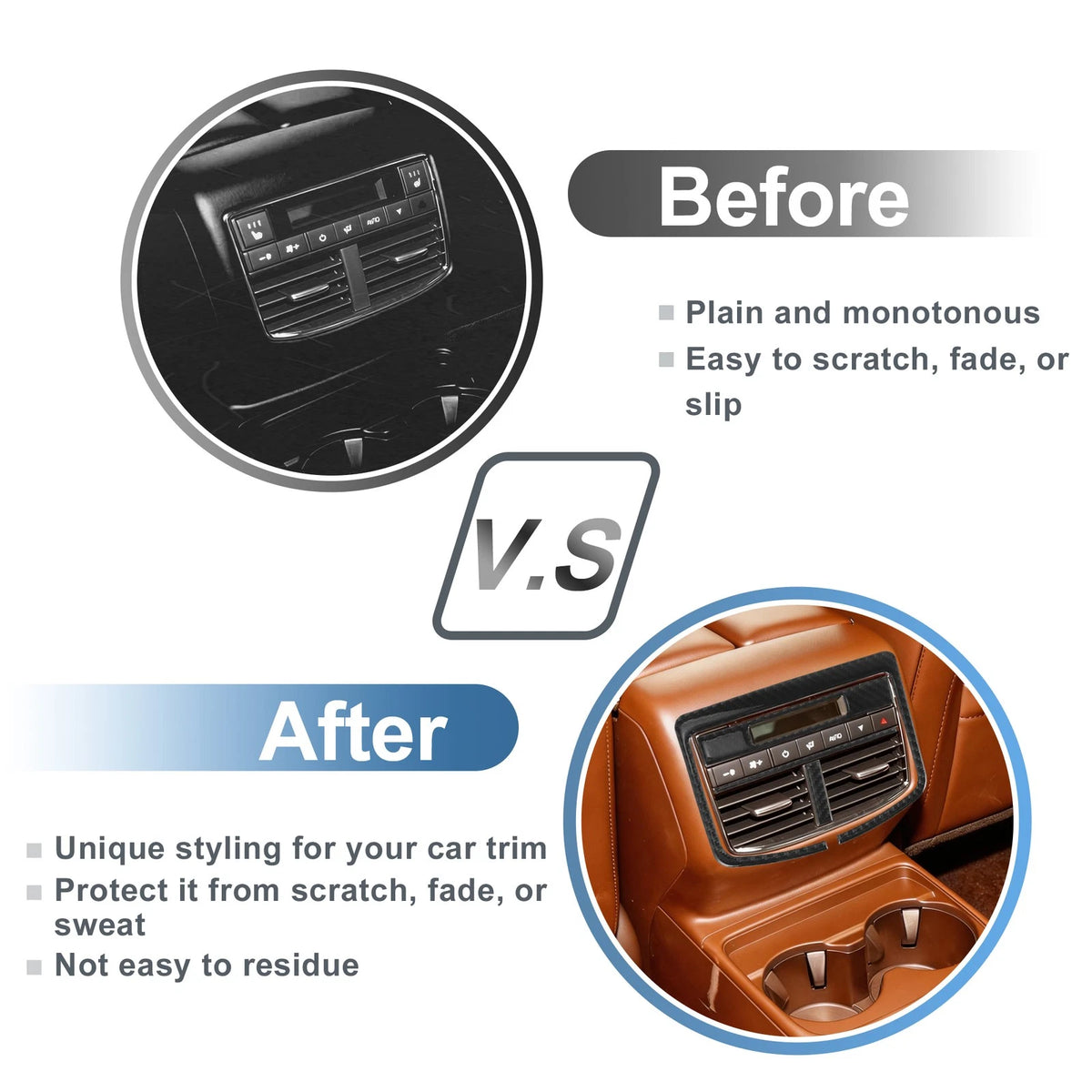 Air Condition Outlet Vent Trim Cover Frame Set for Mazda CX-9 (2016–2023)