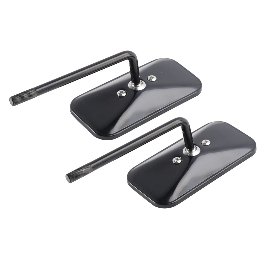 Retro Rectangular Clamp On Black Mirrors for Honda CB250 CB350 CB450 CB750 (1970–1980)