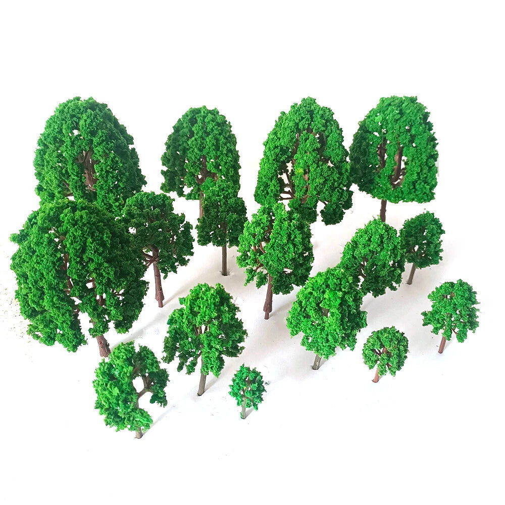 32x Mixed Model Trees Railroad Train Wargame Diorama Park Landscape Scene Layout