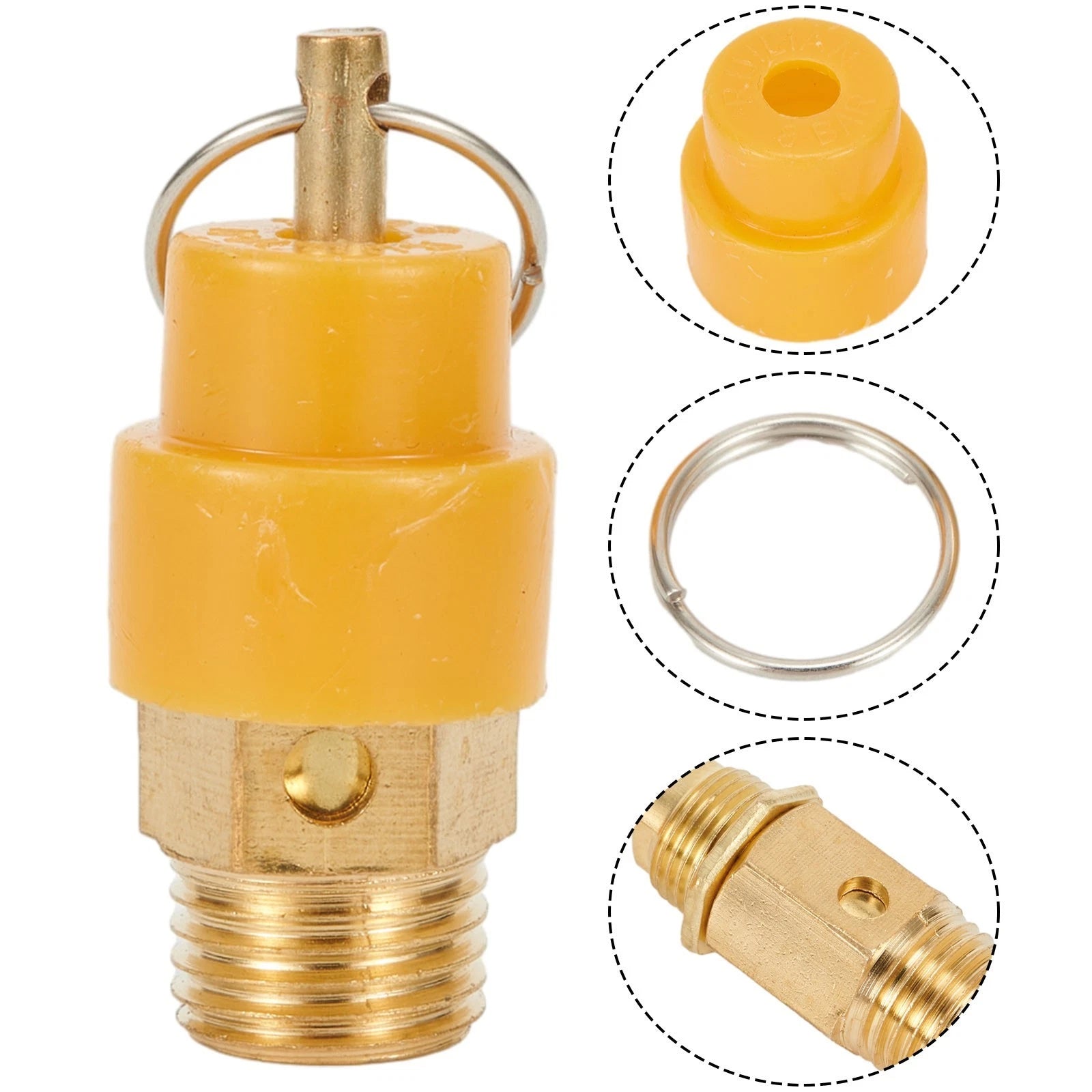 Air Compressor Safety Relief Valve 1/4", 3/8", 1/2"