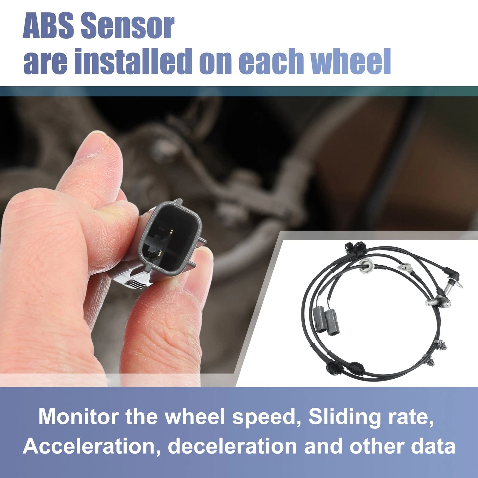1 Pair ABS Sensor No.L2064373XC for Mazda CX-7 (2007–2012)