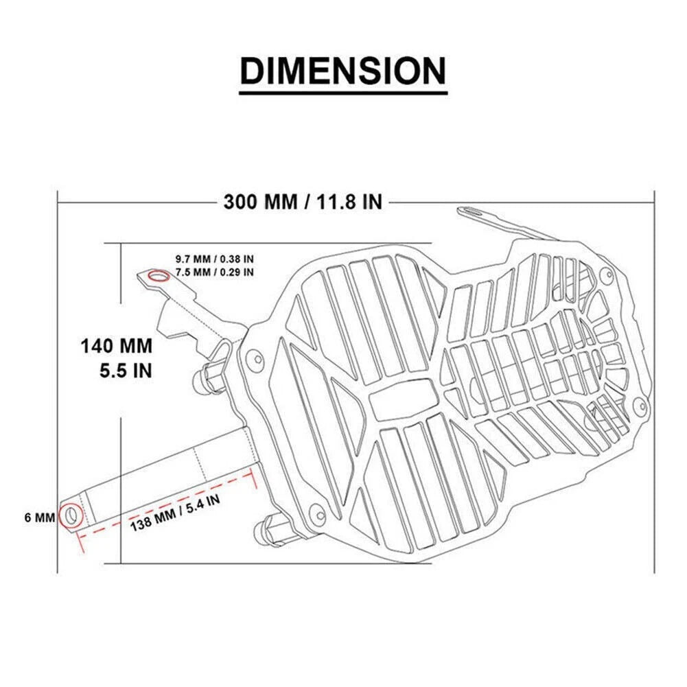 Set of 1 Front Headlight Protector for BMW R1200GS/R1200GS ADV (2013–2018)